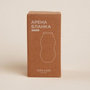 Ваза SL Home «Арена Бланка», 7,5х14,2 см, керамика, белая