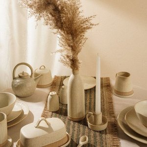 Ваза SL Home «Виенто», 7x21,5 см, керамика, бежевая