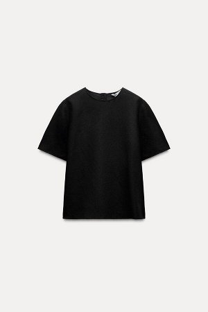 Топ Цвет как на первом фото ЛЬНЯНОЙ СМЕШАННЫЙ ТОП ZW КОЛЛЕКЦИЯ (TOP AUS LEINENMISCHGEWEBE ZW COLLECTION) ZARA ЖЕНСКАЯ КОЛЛЕКЦИЯ Топ из смесовой льняной ткани с круглым вырезом. Короткие рукава. Потайн