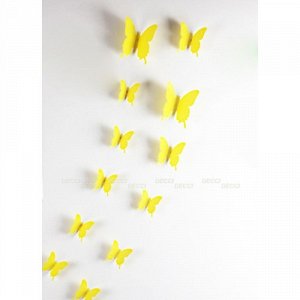 Бабочки желтый 3D