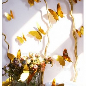 Бабочки золото 3D