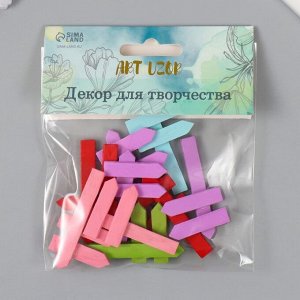 Декор для творчества дерево «Цветной указатель», набор 10 шт., 3x5 см