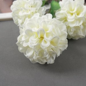 Цветы искусственные «Гортензия люкс кустовая», h=64 см, белые
