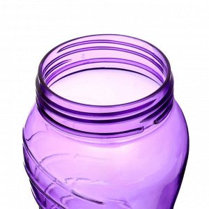 Бутылка для воды, 1 л, 25x9 см, сиреневая
