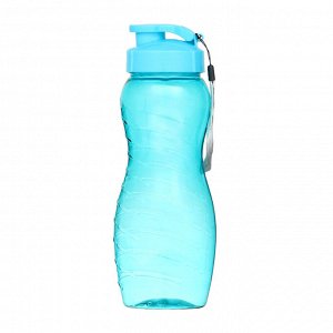 Бутылка для воды, 1 л, 25x9 см, синяя