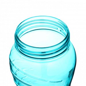 Бутылка для воды, 1 л, 25x9 см, синяя