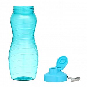 Бутылка для воды, 1 л, 25x9 см, синяя