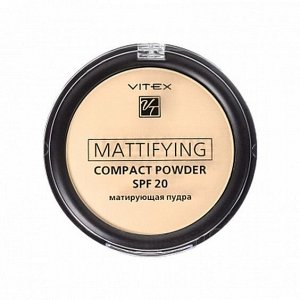 Пудра для лица VITEX матирующая компактная Mattifying compact powder SPF20 тон 04/Витэкс/6/М