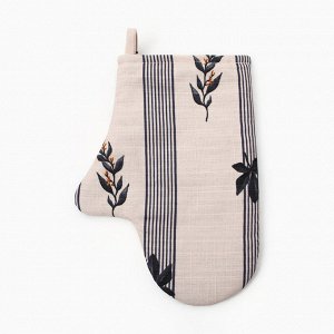 Варежка-прихватка «Этель» Leaves, 20x27 см,100% хлопок, репс 220 г/м²