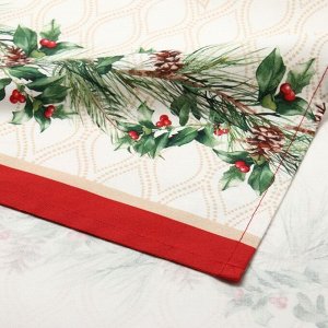 Полотенце Этель "Christmas wreath" 40х73 см, 100% хлопок, саржа 190 г/м2