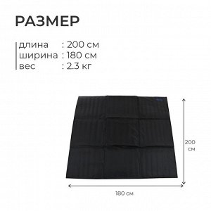 Пол для палатки, 200 х 180 х 2 см, цвет чёрный