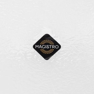 Тарелка подстановочная Magistro «Бурлеск», d=33 см, стекло, золотая