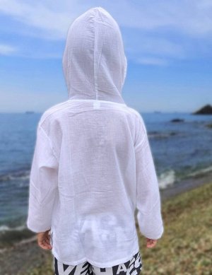 Пляжная рубашка для мальчика капюшон 2XL