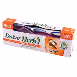 Набор, зубная паста+зубная щетка 34736.11 (Dabur herb'l clove)