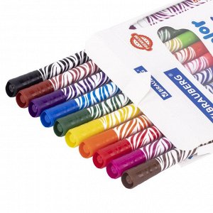 Фломастеры двусторонние 20 цветов PREMIUM BI-COLOR, 10 штук, утолщенные, вентилируемый колпачок