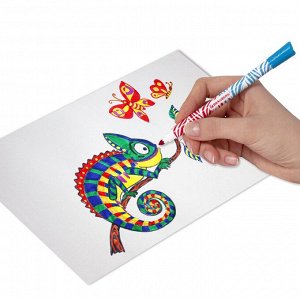 Фломастеры двусторонние 20 цветов PREMIUM BI-COLOR, 10 штук, утолщенные, вентилируемый колпачок