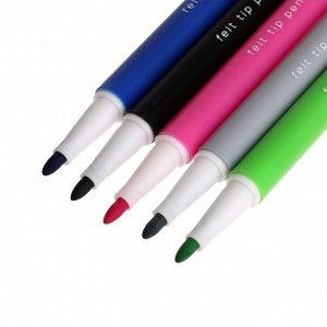 Фломастеры 18 цветов HappyColor, на водной основе, в пластиковом пенале