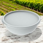 Миска (салатник) с крышкой 2,3 л «Шарм», пластик, цвет серый