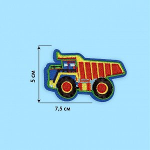 Термоаппликация «Грузовик», 7,5×5см, цвет оранжевый