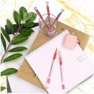 Ручка шариковая MunHwa ""MC Gold"" фуксия, 0,5мм, грип, штрих-код