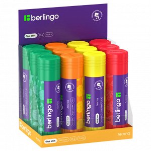 Клей-карандаш Berlingo ""Aroma"", 25г, ароматизированный (яблочный сок, арбуз, сахарное печенье, анана