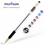 Ручка шариковая MunHwa &quot;MC Gold&quot; черная, 0,5мм, грип, штрих-код