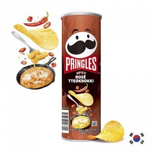 Pringles Rose Tteokbokki 100g - Принглс острые токпокки в сырном соусе