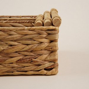 Корзины для хранения SL Home, плетёные, ручной работы, 3 шт., 27x16x9 см, 31x20x12 см, 35x24x13 см