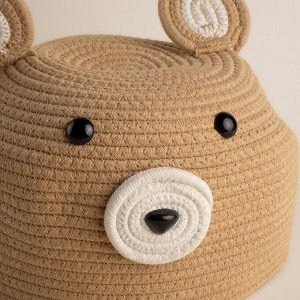 Корзина для игрушек SL Home «Медведь», плетёная, ручной работы, 25x26x41 см, коричневая