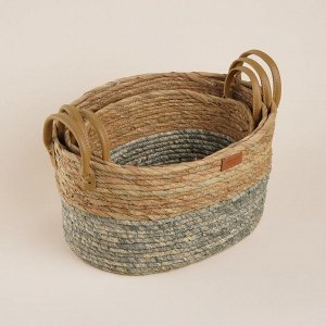 Корзины для хранения SL Home, плетёные, ручной работы, 3 шт., 30x23x16 см до 37x27x19 см