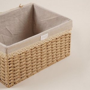Корзина для хранения SL Home, плетёная, ручной работы, 30x20x15.5 см