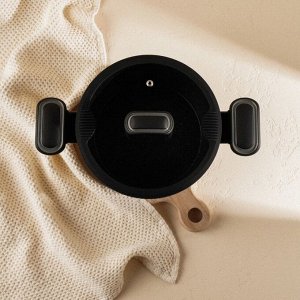Кастрюля алюминиевая с антипригарным покрытием SL Home, d=20 см, h=8.8 см, индукция, чёрный