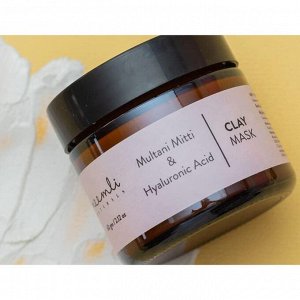 Neemli Naturals Multani Mitti and Hyaluronic Acid Clay Mask Очищающая и увлажняющая глиняная маска для лица с гиалуроновой кислотой 60г.