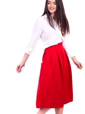 Роскошная миди-юбка А-силуэта со складками и удобными карманами. Арт.2645