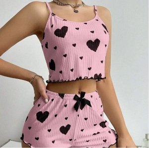 Пижама женская с шортами и топом, комплект