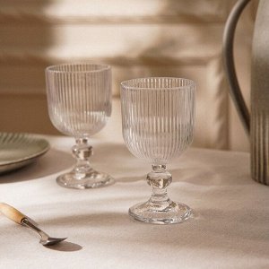 Бокалы для вина SL Home «Модерн», 250 мл, 8x14.5 см, набор 2 шт., стекло, прозрачные