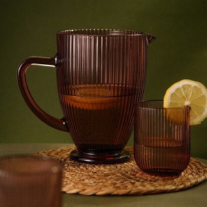 Кувшин SL Home «Модерн», 1.2 л, 19.5x13x18.5 см, стекло, розовый