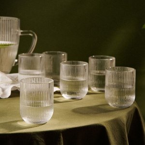 Стаканы SL Home «Модерн», 260 мл, 7.5x9.5 см, набор 6 шт., стекло, прозрачные