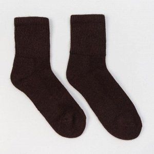 Носки мужские из монгольской шерсти, цвет шоколадный, (40-42)