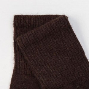 Носки мужские из монгольской шерсти, цвет шоколадный, (40-42)