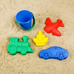 Набор для игры в песке №115: ведро, 4 формочки