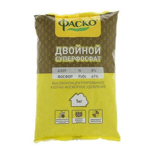Удобрение минеральное ФАСКО Суперфосфат двойной тукосмесь 1кг сухое