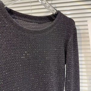 Лонгслив женский PLUS SIZE, со стразами