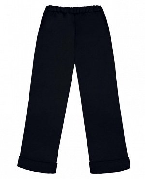 Теплые черные брюки для мальчика Цвет: черный