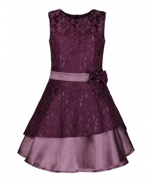 Бордовое нарядное платье для девочки Цвет: какао