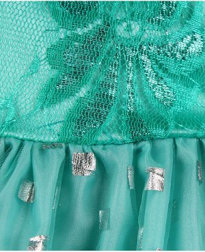 Бирюзовое нарядное платье для девочки Цвет: бирюзовый