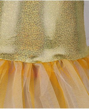 Нарядное золотое платье для девочки Цвет: жёлтый