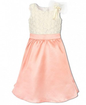 Нарядное коралловое платье для девочки Цвет: персик