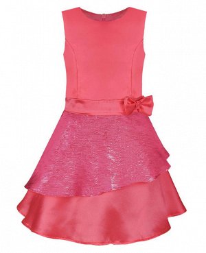 Нарядное коралловое платье для девочки Цвет: коралл