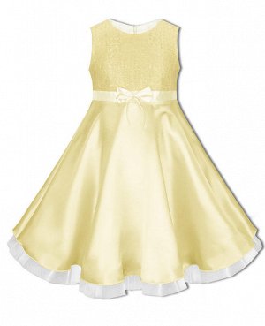 Молочное нарядное платье для девочки Цвет: ваниль